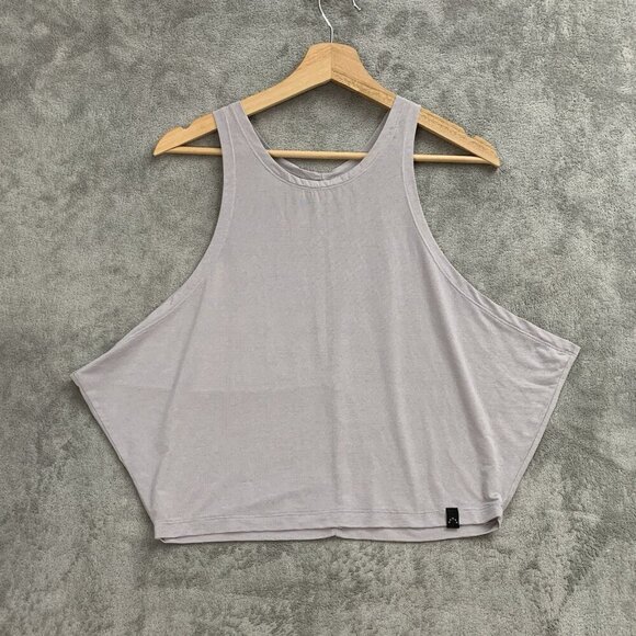 Varley Shirt Womens XS Gray Buckley Split Back Athletic Tank Top Workout Gym - Picture 1 of 9